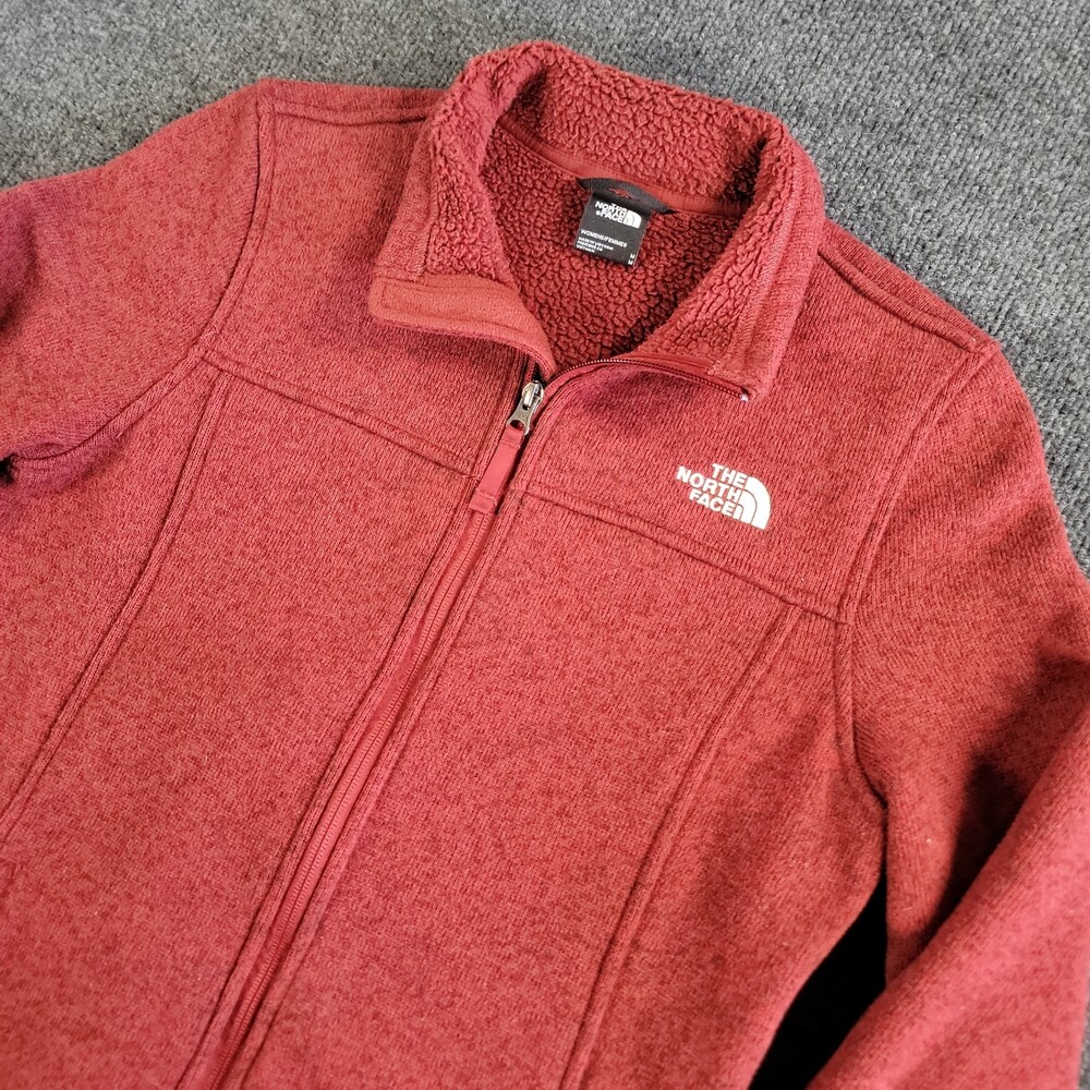 The North Face Women's Size M Maggy Sweater Fleece Jacket Heather Burgundy